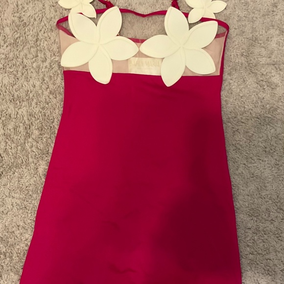 Bahia Maria x Anthropologie Plumeria Mini Dress Size: M. Rose. - Picture 3 of 13